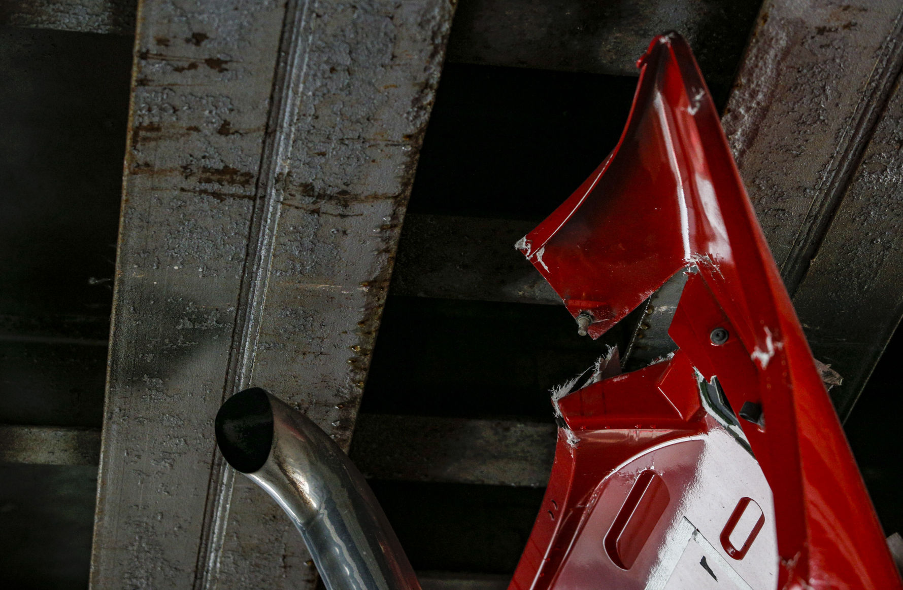 Harrison Street bridge claims another truck